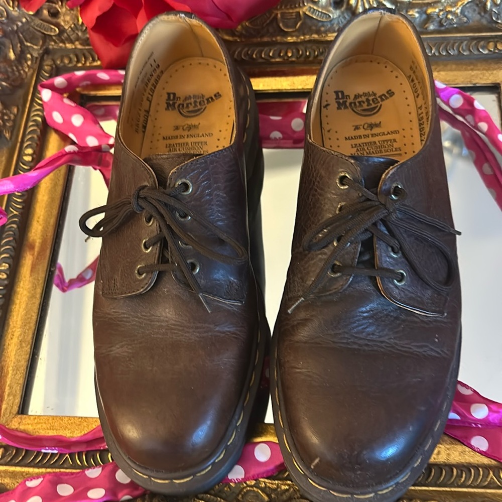 Dr Martens men’s brown leather oxfords made in England
